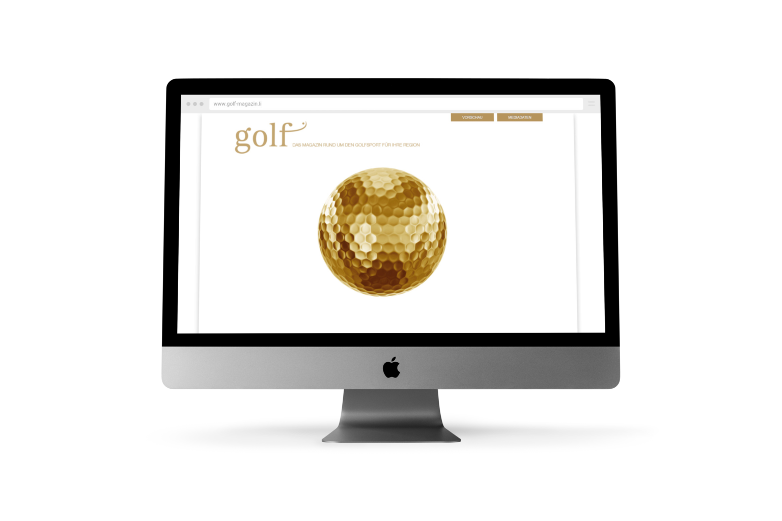 Webseite für das golf-Magazin